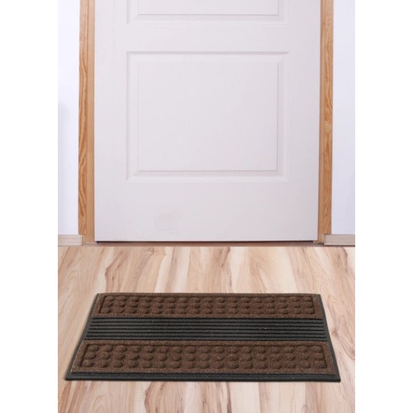 Фото - Килимок придверний Multyhome Scrape'n Brush коричневий 45x75 см (EU5000289)